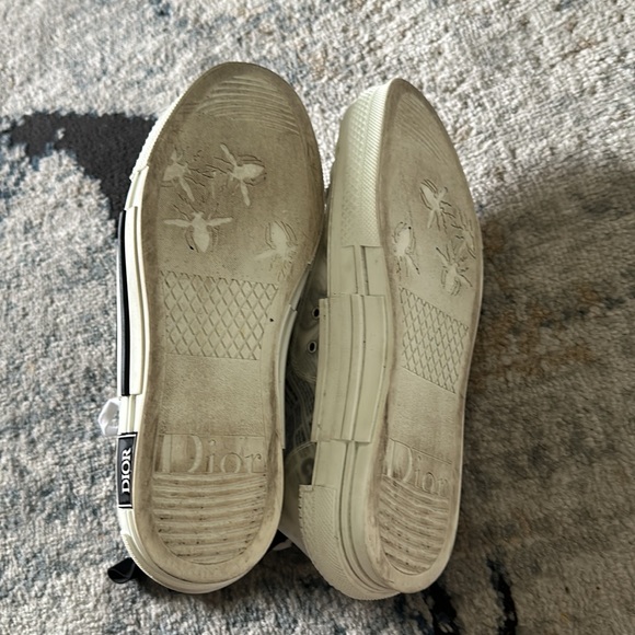 DIOR MEN by KIM JONES B23 Hi Top Newspaper Printed Sneakers - Picture 5 of 10